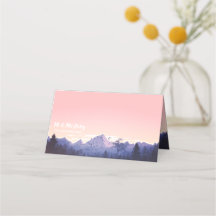 Mountain Sunset Place Card