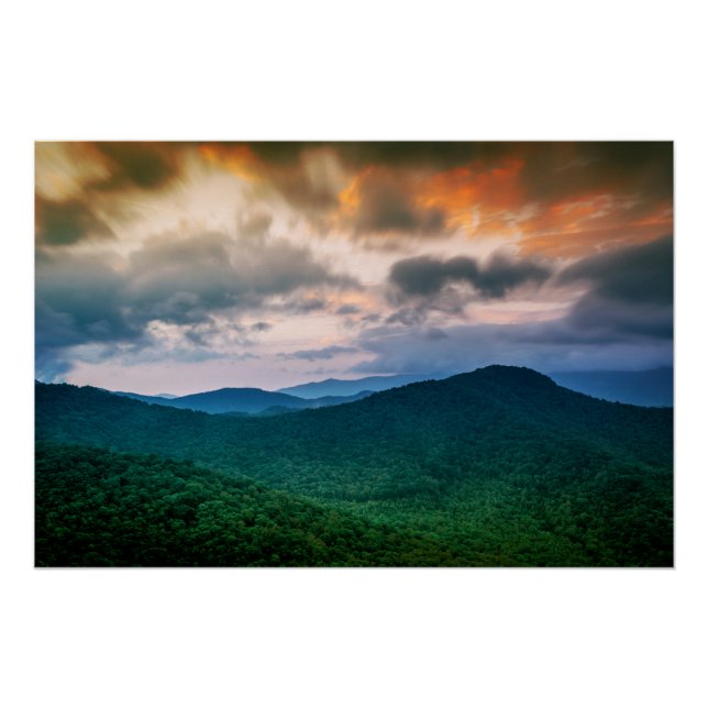 Mountain Sunset Poster (Front)