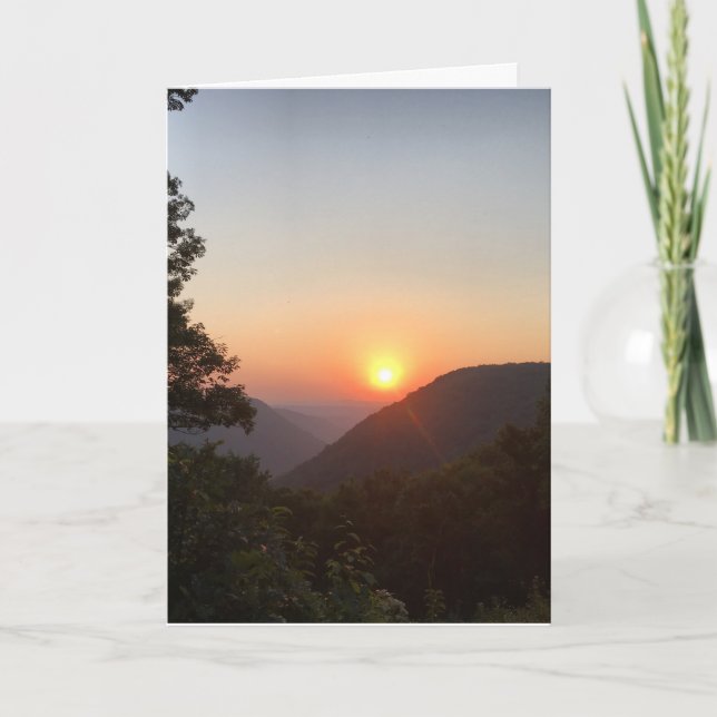 mountain sunset sympathy card (Front)