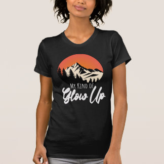 Mountain sunset t shirt for hiking fan