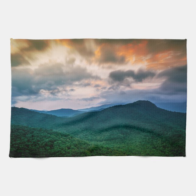 Mountain Sunset Tea Towel (Horizontal)