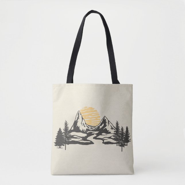 Mountain sunset tote bag (Front)