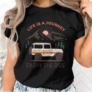 Mountain Sunset- Traveler Gift- Life Is A Journey  T-Shirt