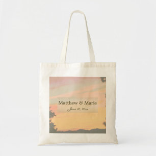 Mountain Sunset Wedding Tote Bag