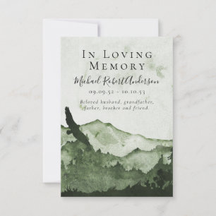 Mountain Sympathy Funeral Thank You Card