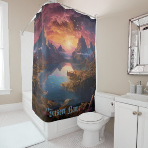 Mountain Symphony: A Harmonious Blend of Colors Shower Curtain