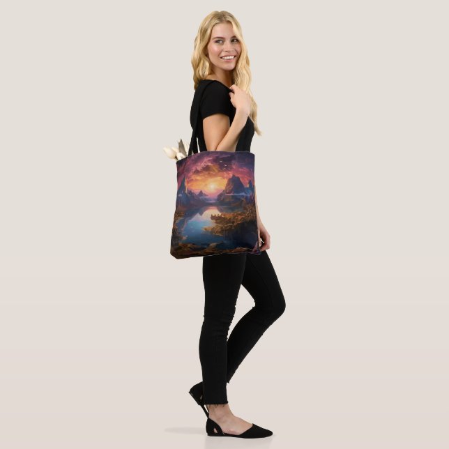 Mountain Symphony: A Harmonious Blend of Colors Tote Bag (On Model)