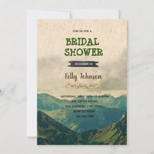 Mountain theme bachelorette shower invitation