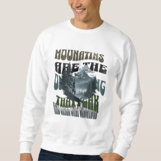 mountain theme beautiful scenery retro design sweatshirt