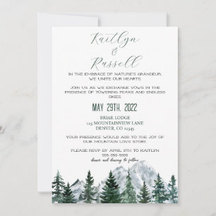 Mountain Theme Wedding Invitation