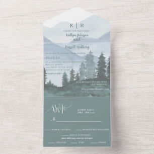 Mountain Theme Wedding Invitation