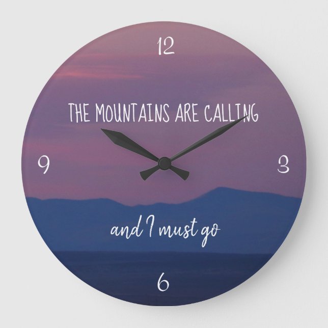Mountain Themed, Mountain Time Clock (Front)