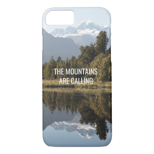 Mountain Themed Phone Case with Quote (Back)