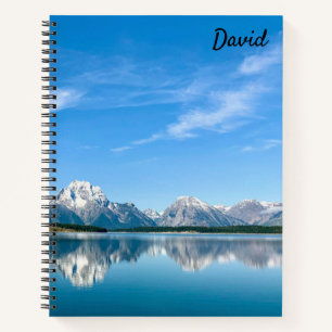Mountain Themed Spiral Notebook Grand Tetons