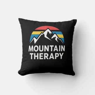 Mountain Therapy Retro Sunset Outdoor Adventure Hi Cushion