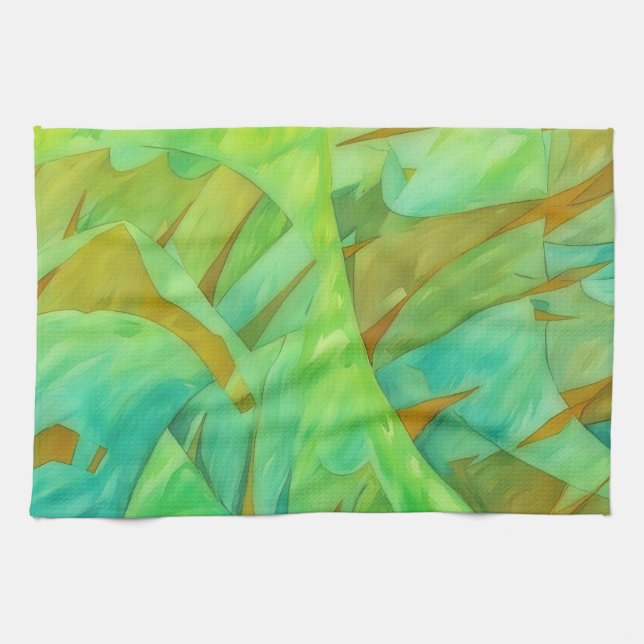 Mountain Thrills Abstract Artsy Kitchen Towel (Horizontal)