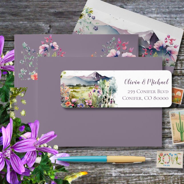 Mountain Thyme Wildflower Return Address (Creator Uploaded)
