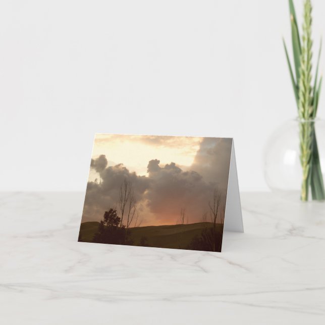 Mountain Top Sunset: Blank Card (Front)