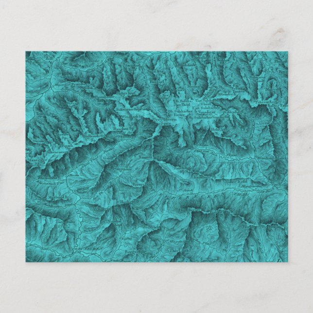 Mountain Topographic Map Blue  (Front)