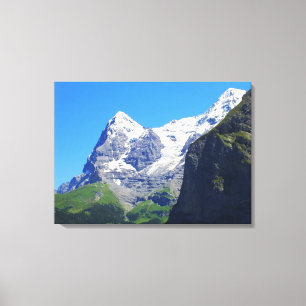 Mountain tops in the Swiss Alps Canvas Print