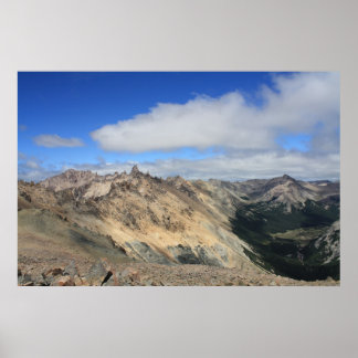 Mountain Tops Of Andes Range, Patagonia Poster