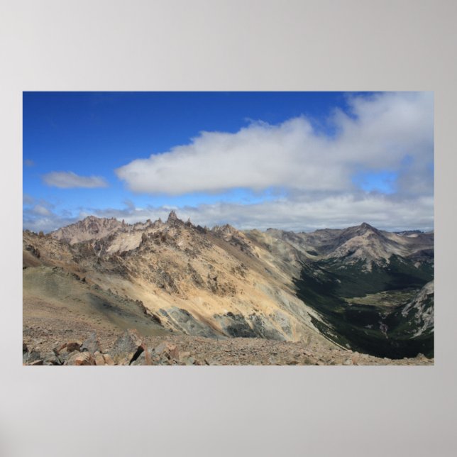 Mountain Tops Of Andes Range, Patagonia Poster (Front)