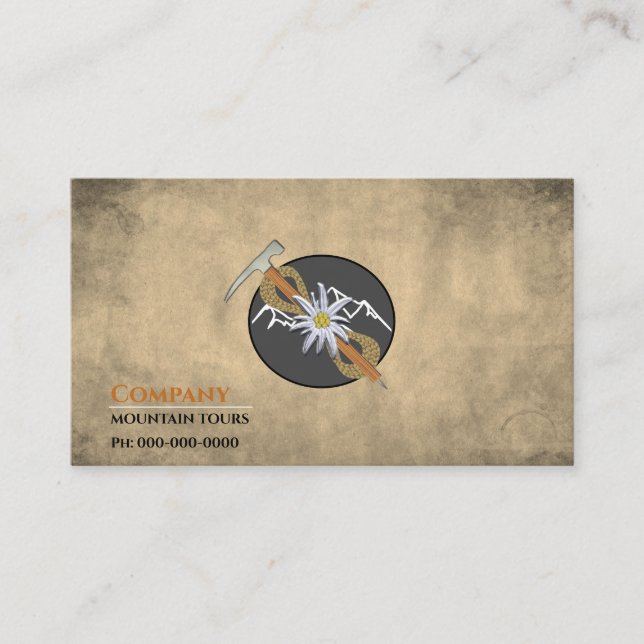 Mountain Tour Guide Business Card (Front)