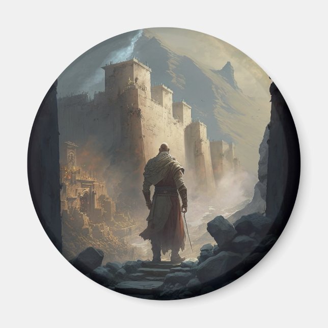 Mountain town siege magnet (Front)