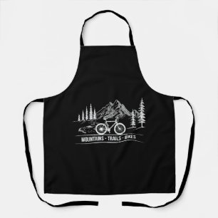 Mountain Trail Bikes - Cyclist Bike Rider Bicycle Apron