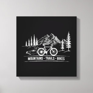 Mountain Trail Bikes - Cyclist Bike Rider Bicycle  Canvas Print