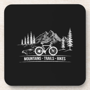 Mountain Trail Bikes - Cyclist Bike Rider Bicycle Coaster