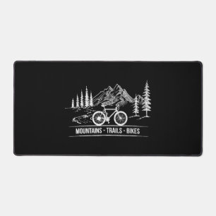 Mountain Trail Bikes - Cyclist Bike Rider Bicycle  Desk Mat