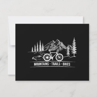 Mountain Trail Bikes - Cyclist Bike Rider Bicycle Holiday Card