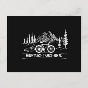 Mountain Trail Bikes - Cyclist Bike Rider Bicycle Holiday Postcard
