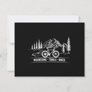 Mountain Trail Bikes - Cyclist Bike Rider Bicycle  Invitation