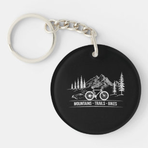 Mountain Trail Bikes - Cyclist Bike Rider Bicycle  Key Ring