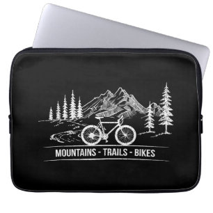 Mountain Trail Bikes - Cyclist Bike Rider Bicycle  Laptop Sleeve