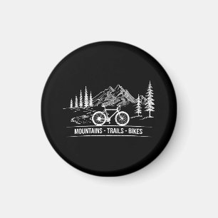 Mountain Trail Bikes - Cyclist Bike Rider Bicycle  Magnet