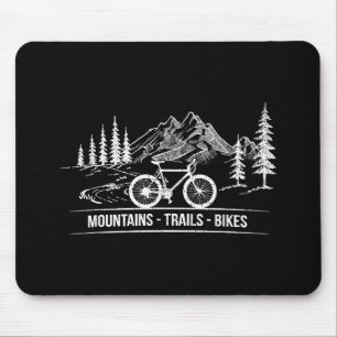 Mountain Trail Bikes - Cyclist Bike Rider Bicycle  Mouse Mat