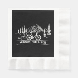 Mountain Trail Bikes - Cyclist Bike Rider Bicycle  Napkin