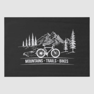 Mountain Trail Bikes - Cyclist Bike Rider Bicycle  Tissue Paper