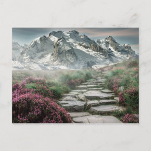 mountain trail postcard