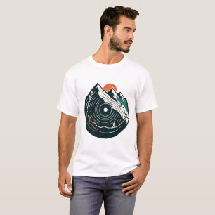 Mountain Trail Topographic Hiking Adventure T-Shirt