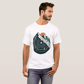 Mountain Trail Topographic Hiking Adventure T-Shirt