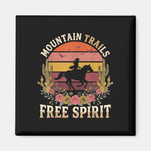 Mountain trails and wildflowers spirit horseback magnet