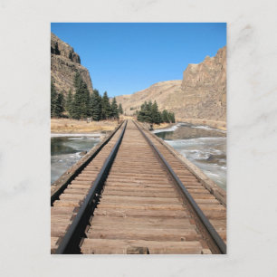 Mountain Train Trestle Postcard