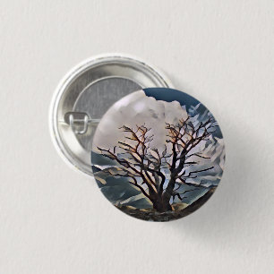MOUNTAIN TREE 3 CM ROUND BADGE