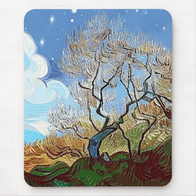  MOUNTAIN  TREE MOUSE MAT (Front)