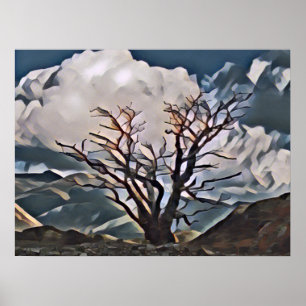 MOUNTAIN TREE POSTER