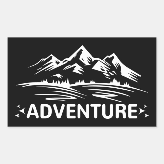 Mountain, Vacation, Camping,  Adventure Rectangular Sticker (Front)